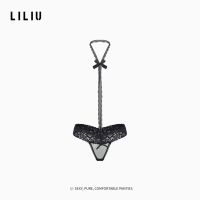 LILIU 性感挂脖蕾丝内裤女 镂空低腰三角裤