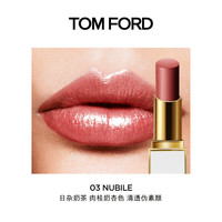 TOM FORD 汤姆福特 TF口红 TF黑白金极细管口红3.3g 白金细管03nubile#日杂奶茶