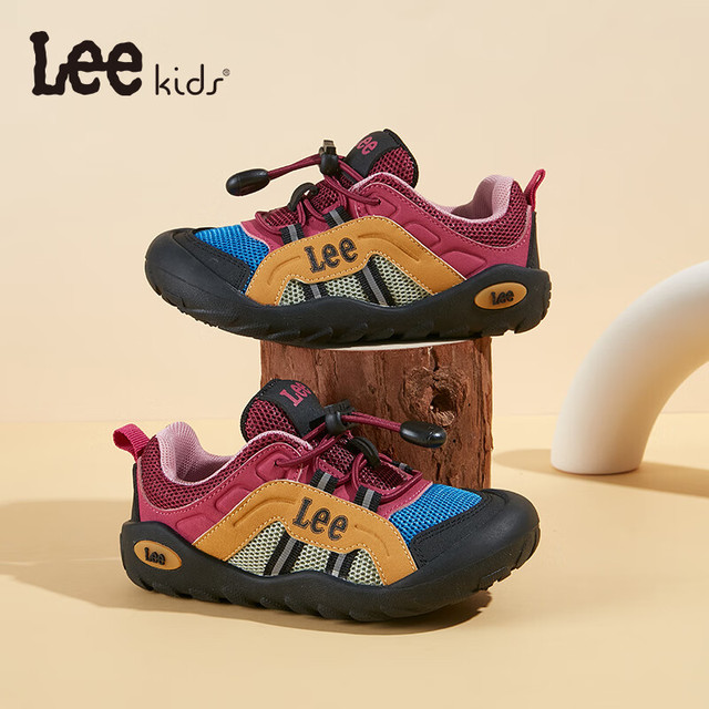LEE KIDS 20-24点5折 防滑 儿童透气潮鞋 玫粉 35
