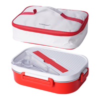  LOCK&LOCK/乐扣乐扣 不锈钢五分格餐盘保温饭盒 餐具 手提包