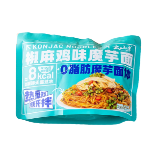 云山半 0脂魔芋面 椒麻鸡味 有料包 袋装 220g 5袋