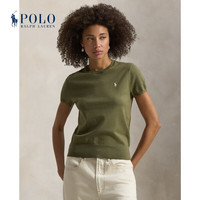 RALPH LAUREN Polo Ralph Lauren 拉夫劳伦 女装 26春修身版短袖圆领针织衫RL27676 300-柳绿色 XXS