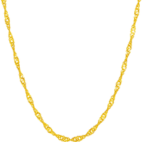 周六福 AA050785 水波纹足金项链 42cm 2.7g