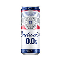 88VIP：百威 0.0%无醇啤酒330ml*24听低酒精度整箱聚会团建批发囤货