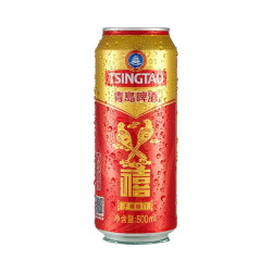 青岛啤酒 青岛 福禧系列 千禧临门 淡色拉格啤酒 500ml 罐装 宴请庆功 500ml 24罐