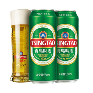 低至3元/罐、中秋送好礼、PLUS会员:青岛啤酒 经典拉格啤酒 550ml*18罐