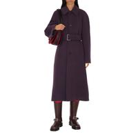 BURBERRY 女式优雅浪漫气质温柔时尚腰带收腰翻领中长款大衣