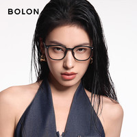 暴龙 眼镜近视镜框百搭D型框可配镜度数防蓝光学架男女 BJ5176 B10 亮黑镜框 框+暴龙光赞1.60高清(600度内)