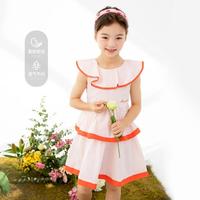 贝贝怡 女童连衣裙纯棉背心无袖裙子女童宝宝裙子夏装甜美公主裙