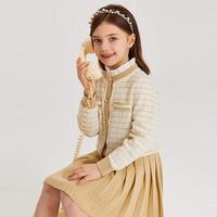 Paw in Paw Paw in  Paw 儿童套装2025春季新款卡通小熊女童甜美短裙套装小香风外套