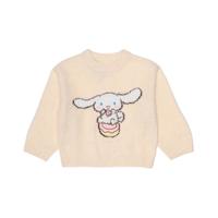 ZARA 儿童圆领趣味卡通刺绣微弹长袖针织衫