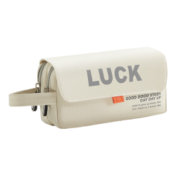 猫太子 大容量 儿童文具盒 LUCK米白