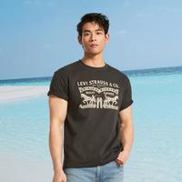 Levi's 男士双马印花潮流针织短袖T恤