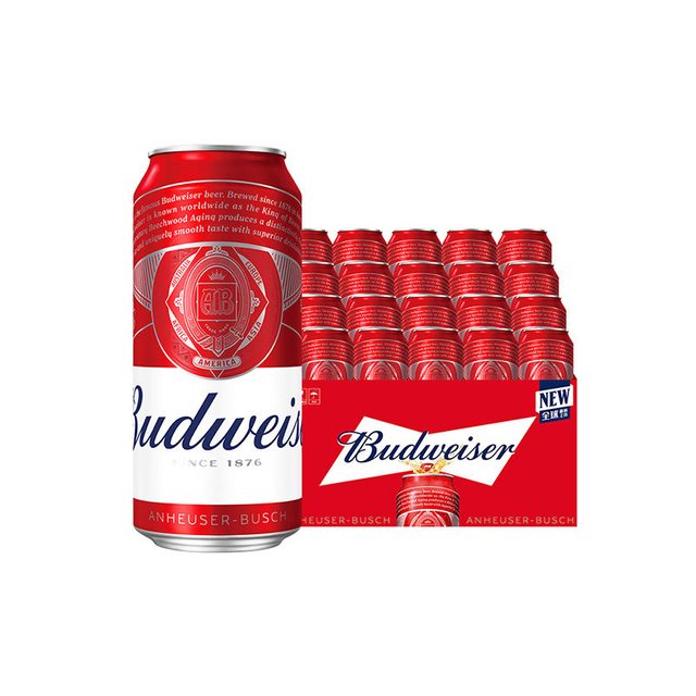 今日必买：百威 醇正啤酒 红罐 450ml*20听