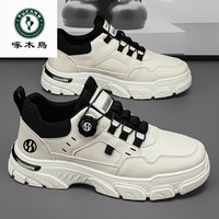 移动端、京东百亿补贴：啄木鸟 男鞋春夏2026新品防滑耐磨运动板鞋