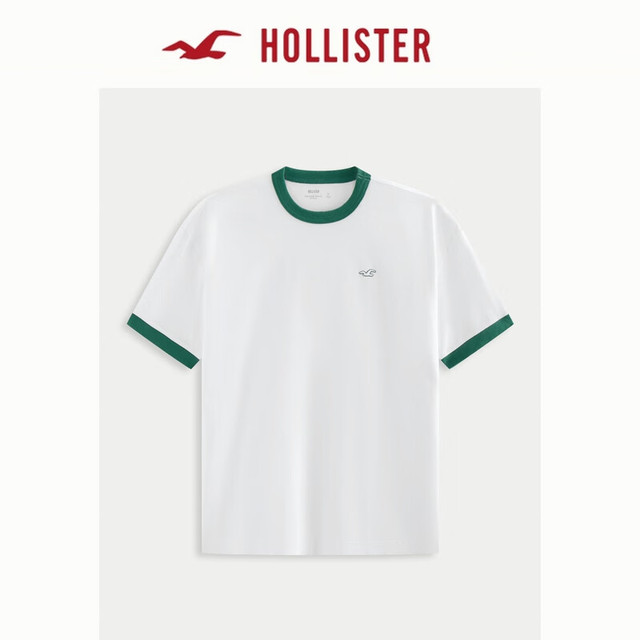 HOLLISTER 小海鸥图案美式重磅棉质T恤25夏男装324-5463 断码清仓！