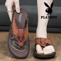  PLAYBOY/花花公子 软底 男士人字拖 棕色 CPL1228790 41