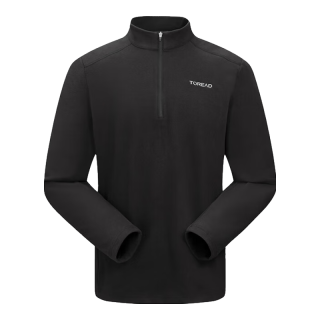 探路者 超轻保暖 男士抓绒衣 黑色 L