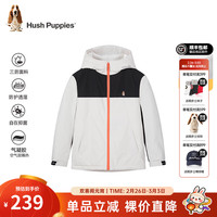 暇步士 男女大童冬季舒适温暖休闲三防厚风衣 白沙银 140