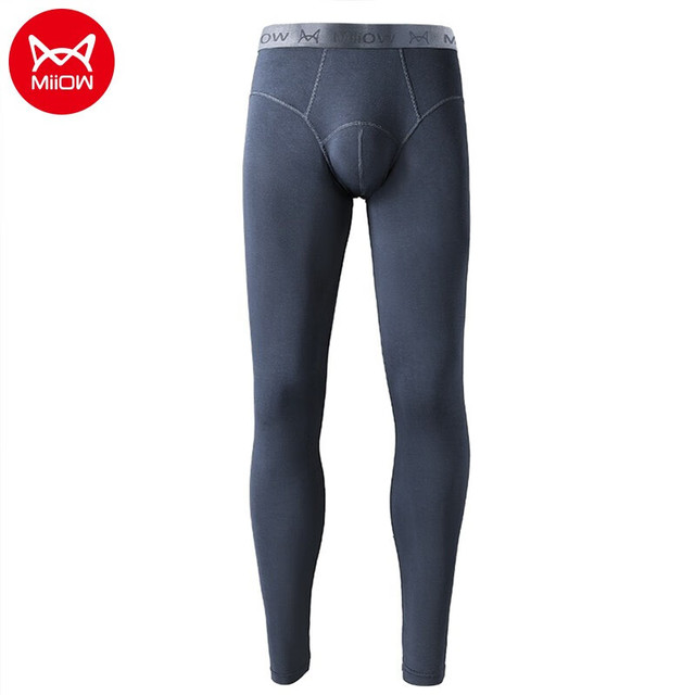猫人 秋裤男薄款无痕紧身莫代尔保暖裤免穿内裤男士打底裤单件修身