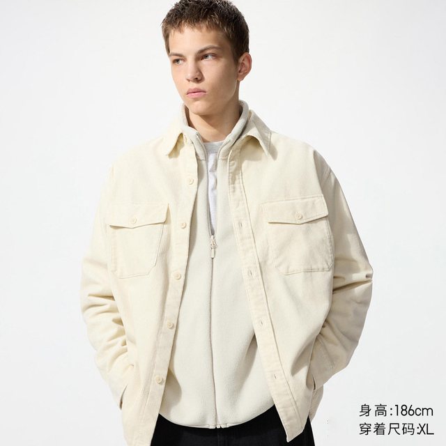 优衣库 男士灯芯绒工装衬衫 UQ480295