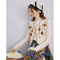 a02 洋气手工刺绣提花背心马夹25夏个性休闲女式针织衫