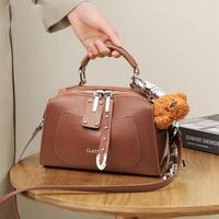 卡文 斜挎包软皮通勤百搭手提包单肩包女波士顿包枕头包