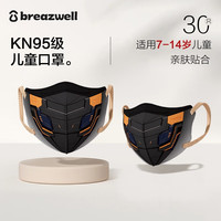 松研 kn95口罩冬季儿童3d立体3-14岁防尘保暖小孩学生机器人口罩 烈焰机甲7-14岁30只