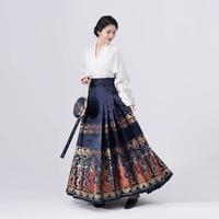  织造司 仿妆花织金 女士马面裙