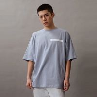 卡尔文·克莱恩 CK 夏季男女情侣中性休闲通勤分割印花纯棉宽松短袖T恤上衣