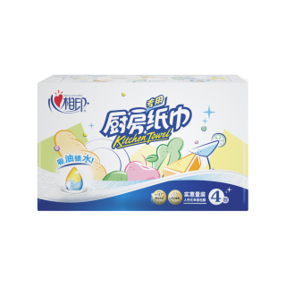 心相印 厨房用纸 60节*4卷(225*225mm)