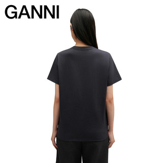  GANNI 趣味卡通马年印花 女士短袖T恤 幻影黑 L