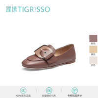 蹀愫 女士乐福鞋 TA54196-51 紫色羊皮革 36 230mm