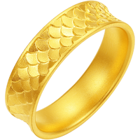  ZHOU LIU FU/周六福 黄景瑜同款 男士黄金戒指