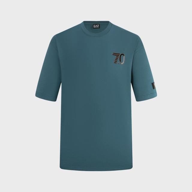 EA7 阿玛尼男式简约休闲通勤日常圆领T恤