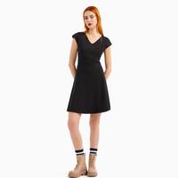 限尺码：Armani Exchange AX Armani Exchange 2025春夏款 阿玛尼女式个性气质优雅简约纯色V领无袖连衣裙