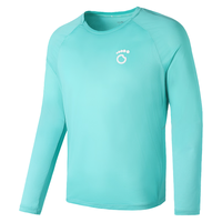 马孔多 吸湿速干 男士长袖T恤 青蓝绿-男 4XL 男款