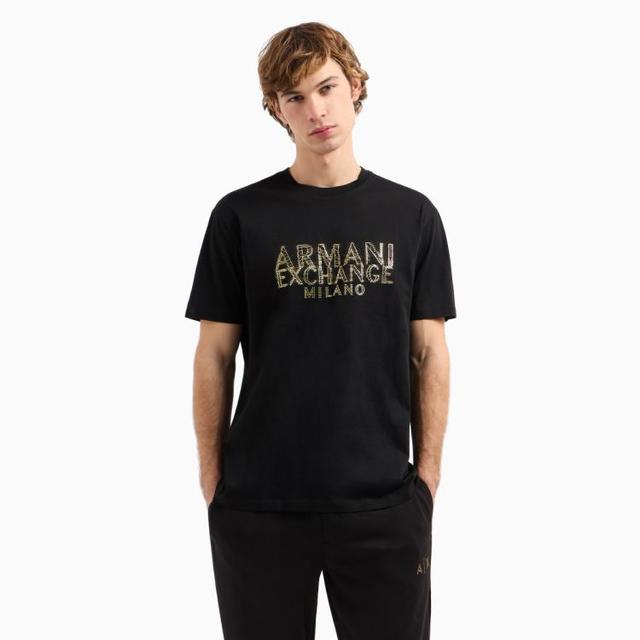 Armani Exchange AX Armani Exchange 2025春夏款 阿玛尼男式时尚胸前logo日常休圆领短袖T恤