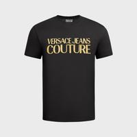 VERSACE JEANS COUTURE 范思哲2025春夏款字母LOGO男士针织T恤衫