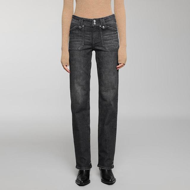 MISS SIXTY 牛仔裤女士秋款双扣直筒裤长裤复古显瘦百搭休闲