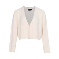 Armani Exchange 【宽松短款针织开衫】纯色松弛感弹力简约显瘦女式开襟衫