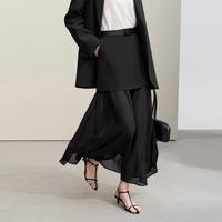  AMII 撞料拼接 女士半身裙