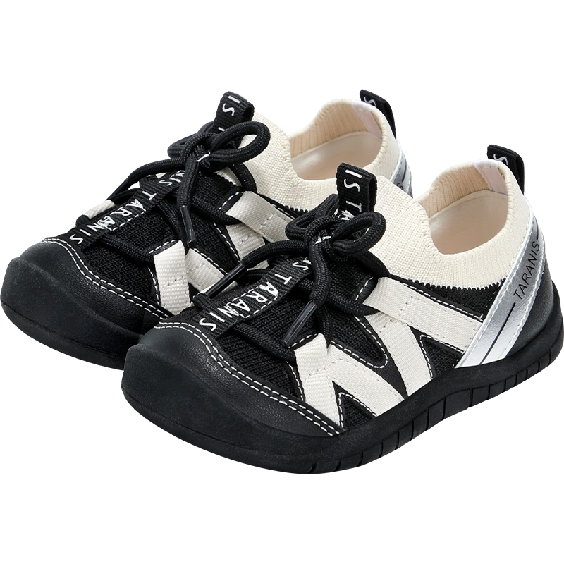  TARANIS/泰兰尼斯 透气鞋面 儿童学步鞋 白/紫 18 适合脚长11.3~11.7cm