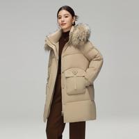 SNOWFLYING/雪中飞 保暖 女士羽绒服 貉子毛领