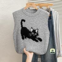 她池 2026春装新女士软糯圆领马甲