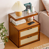 木马人 床头柜家用卧室2025爆款轻奢高级感现代简约置物小型床边收纳柜子