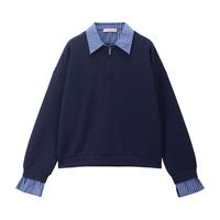  GIORDANO/佐丹奴 假两件拼接 女士卫衣