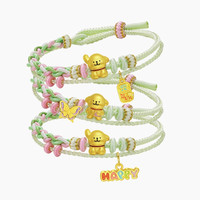 潮宏基 x 线条小狗 足金手绳转运珠 饼干5D硬金（赠线条小狗专属配绳）