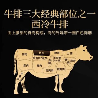  必胜优选 整切调理 西冷牛排 650g