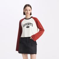 Gap 女装春春夏款印花logo打底长袖T恤美式上衣637542